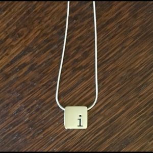 Kate Forty-Eight Initial “i” Necklace, Silvertone